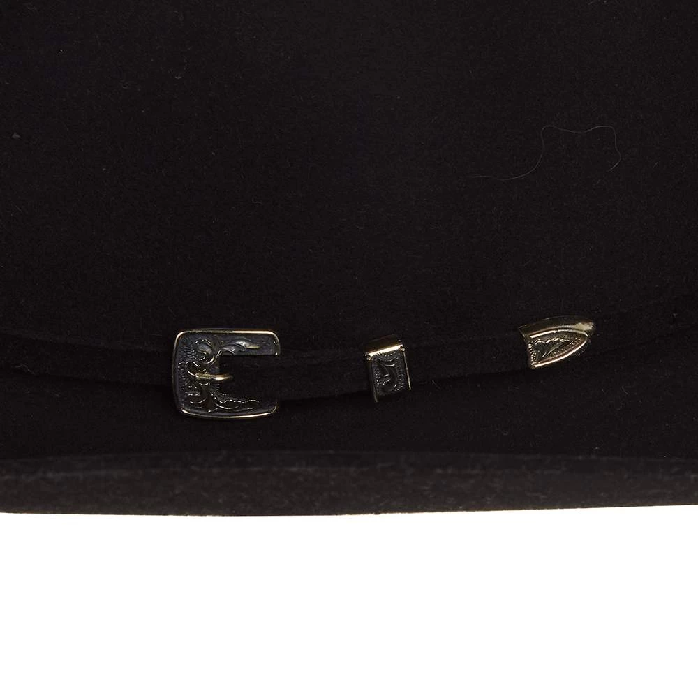 American Hats AHC 100X Black Self Band 4 1/4in. Brim Open Crown Felt Cowboy Hat 2 American Hats AHC 100X Black Self Band 4 1/4in. Brim Open Crown Felt Cowboy Hat - Image 2