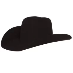 Jw Brooks Custom Hats B Black 50X 4 1/2in. Brim Open Crown Felt Cowboy Hat