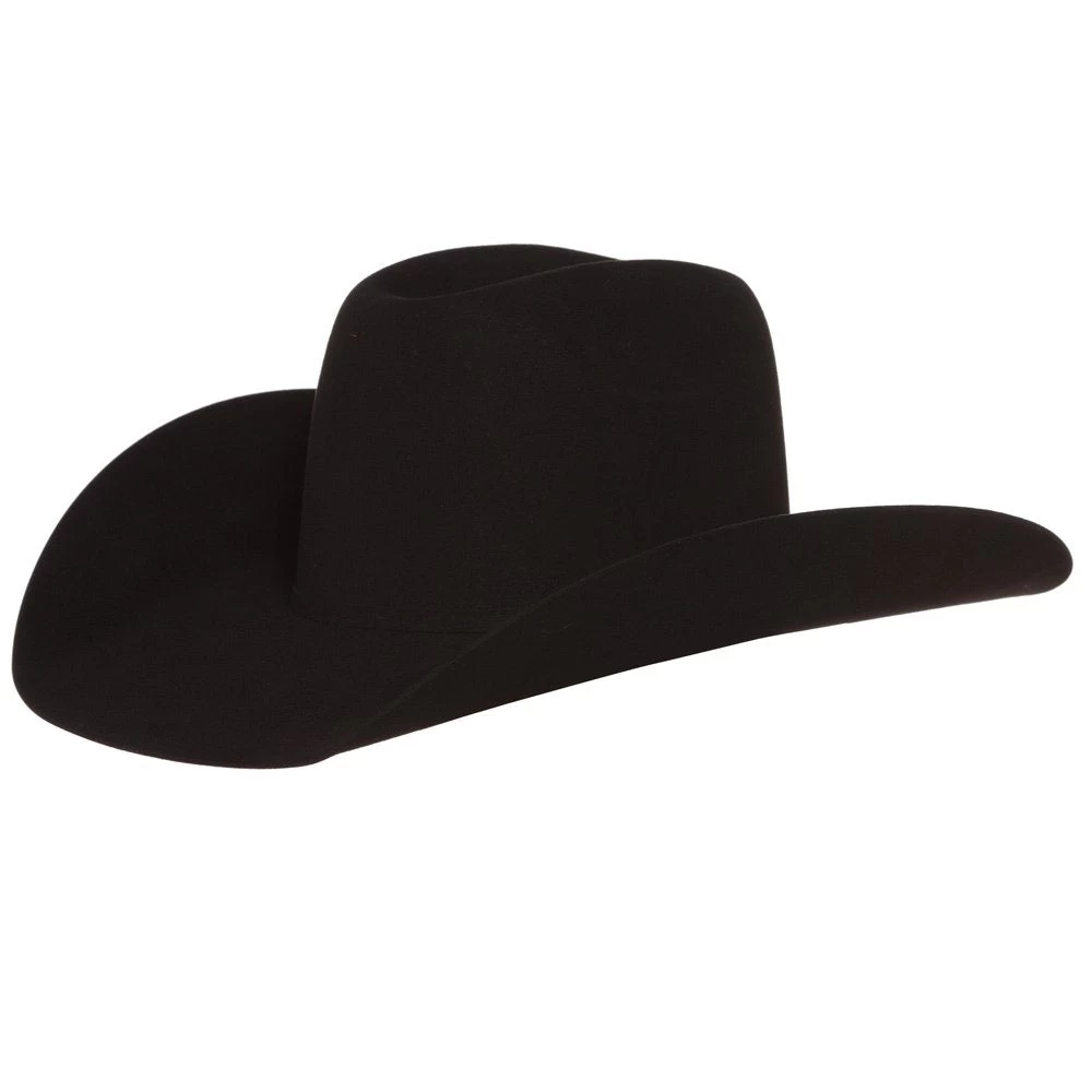 Jw Brooks Custom Hats B Black 50X 4 1/2in. Brim Open Crown Felt Cowboy Hat 1 Jw Brooks Custom Hats B Black 50X 4 1/2in. Brim Open Crown Felt Cowboy Hat