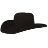 Jw Brooks Custom Hats 100X Black 4 1/4` Brim Felt Hat