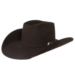 American Hats 7X Chocolate Open Crown 4-1/4 Brim Felt Cowboy Hat
