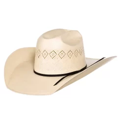Rodeo King 24K Shantung Diamond 4 1/2in. Brim Open Crown Straw Hat