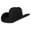 American Hats 7X Black Rancher Crease 4 1/4in. Brim Felt Cowboy Hat