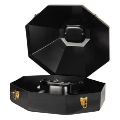 Hat Cans By Formco Black Buckaroo Hat Can 5in. Brim -Western Cowboy Hat 1340 5