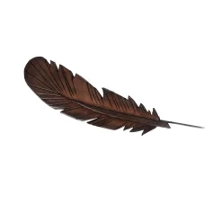 A Cowpokes Crown Leather Tooled Feather Hat Accessory