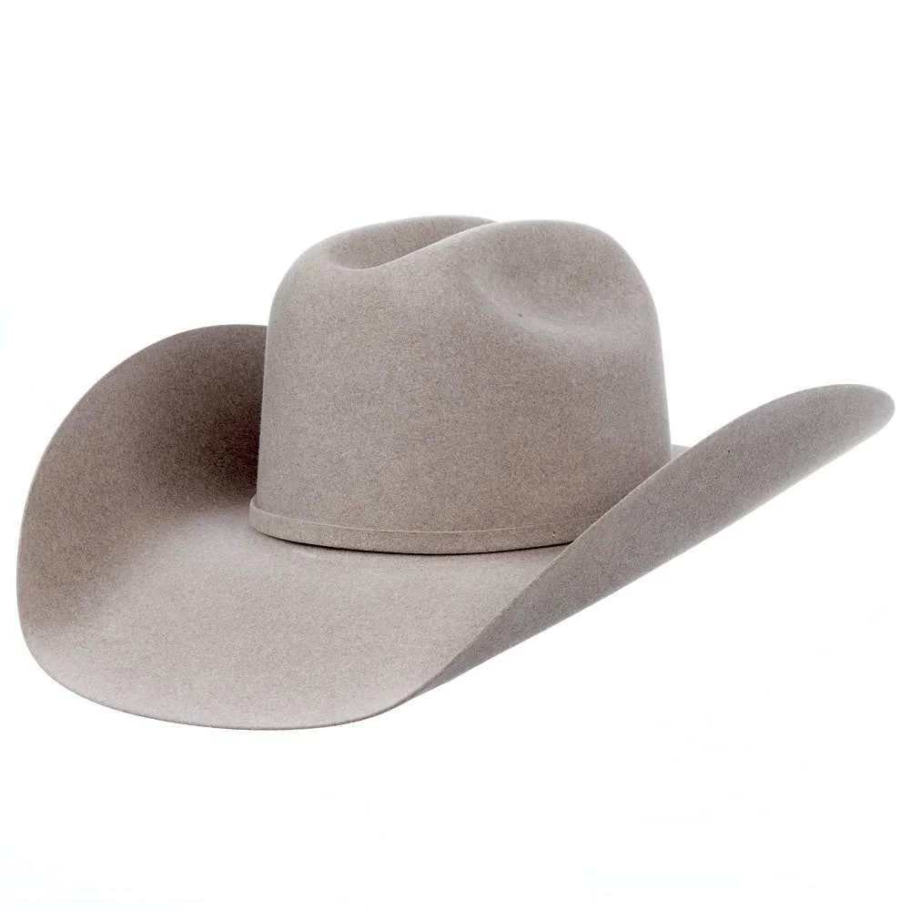 American Hats AHC 40X Rancher Crease Natural 4 1/2in. Brim Felt Cowboy Hat 1 American Hats AHC 40X Rancher Crease Natural 4 1/2in. Brim Felt Cowboy Hat