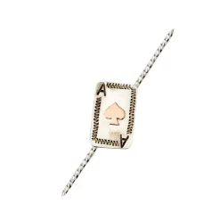 T5 Silver ACE Playing Card Double Ended Toothpick And Hat Accessory