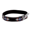 Rodeo King Black Woven Hat Band With Silver Feather Concho