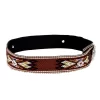 Rodeo King Brown Woven Hat Band With Silver Concho Closure