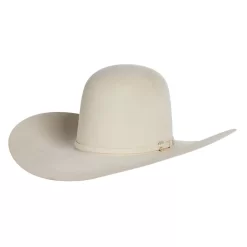 American Hats 40X Bone Self Band 5in. Brim Open Crown Felt Cowboy Hat