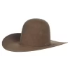 American Hats AHC Pecan 100X Self Band 4 1/4in. Brim Felt Cowboy Hat