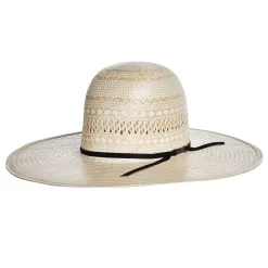 American Hats Poli Rope Tan & Natural Straw 5in. Brim Open Crown Cowboy Hat