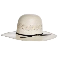 American Hats AHC JC4210 2 Cord Black Band 4 1/4in. Brim Open Crown Straw Cowboy Hat