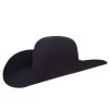 Jw Brooks Custom Hats 100X Black 8.5oz Work Horse 5in. Brim Felt Cowboy Hat