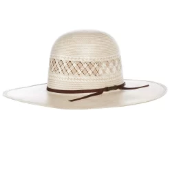 American Hats AHC 1011 Two Tone Vented Tan And Ivory 4 1/4in. Brim Round Oval Open Crown Cowboy Hat