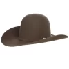 American Hats AHC 7X Pecan Self Band 4 1/4in. Brim Round Oval Open Crown Cowboy Hat