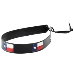 Austin Accent Inc. Leather Texas Flag Hat Band