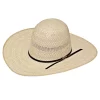 NRS 20X Two Tone With Single Row Vent 4 1/4 Inch Brim Open Crown Straw Cowboy Hat