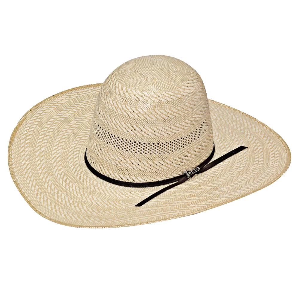 NRS 20X Two Tone With Single Row Vent 4 1/4 Inch Brim Open Crown Straw Cowboy Hat 1 NRS 20X Two Tone With Single Row Vent 4 1/4 Inch Brim Open Crown Straw Cowboy Hat