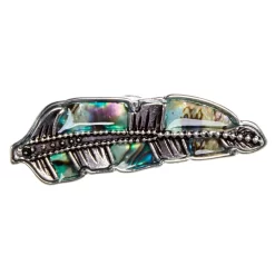 Austin Accent Inc. Feather Hat Pin With Shell Inlay