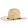 NRS 20X Wheat 4 Inch Brim Open Crown Straw Cowboy Hat