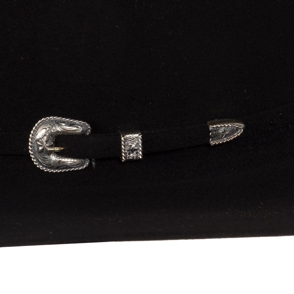 American Hats 200x Black 4 /4in. Brim Felt Cowboy Hat 3 American Hats 200x Black 4 /4in. Brim Felt Cowboy Hat - Image 3