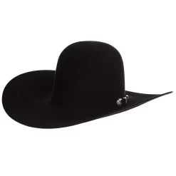 American Hats 20X Black Self Band Open Crown 5in. Brim Felt Cowboy Hat 8 American Hats 20X Black Self Band Open Crown 5in. Brim Felt Cowboy Hat -Western Cowboy Hat 20XBLKS5 1