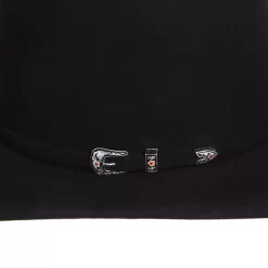 American Hats 20X Black Self Band Open Crown 5in. Brim Felt Cowboy Hat 9 American Hats 20X Black Self Band Open Crown 5in. Brim Felt Cowboy Hat -Western Cowboy Hat 20XBLKS5 21