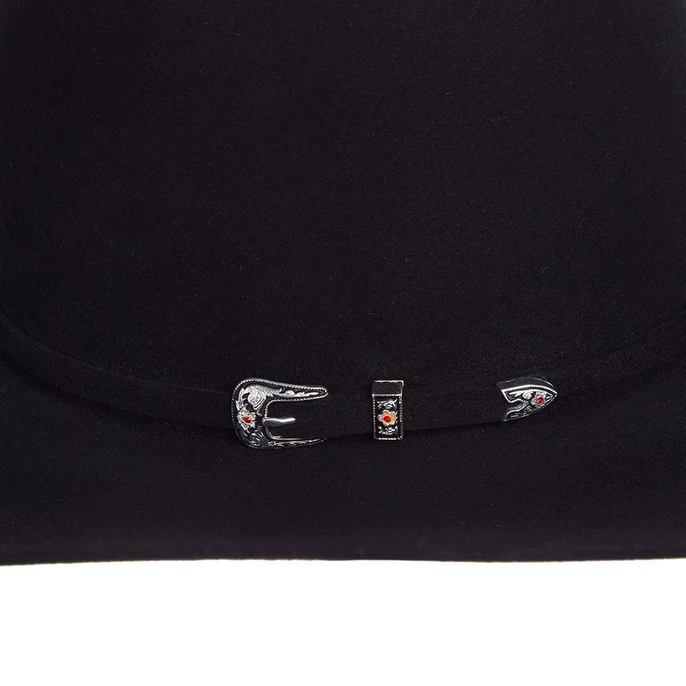 American Hats 20X Black Self Band Open Crown 5in. Brim Felt Cowboy Hat 5 American Hats 20X Black Self Band Open Crown 5in. Brim Felt Cowboy Hat - Image 5