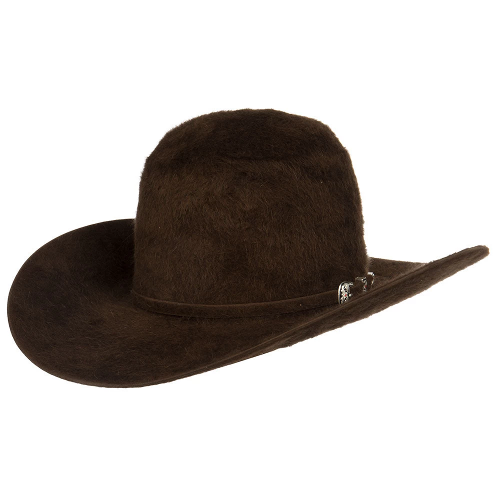 American Hats 20X Chocolate Grizzly Felt Hat 4 1/4in. Brim Felt Cowboy Hat 3 American Hats 20X Chocolate Grizzly Felt Hat 4 1/4in. Brim Felt Cowboy Hat - Image 3