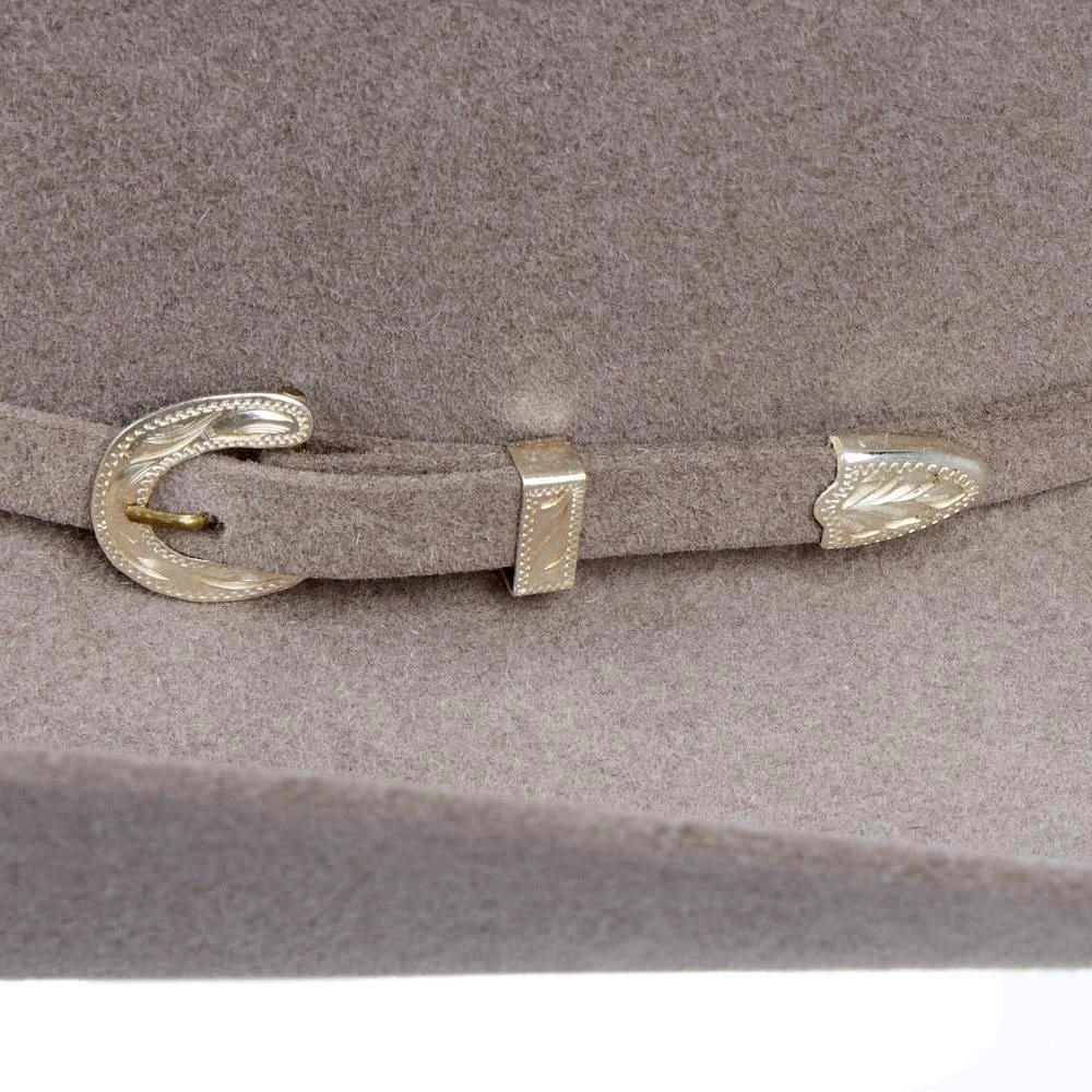 American Hats AHC 40X Rancher Crease Natural 4 1/2in. Brim Felt Cowboy Hat 4 American Hats AHC 40X Rancher Crease Natural 4 1/2in. Brim Felt Cowboy Hat - Image 4