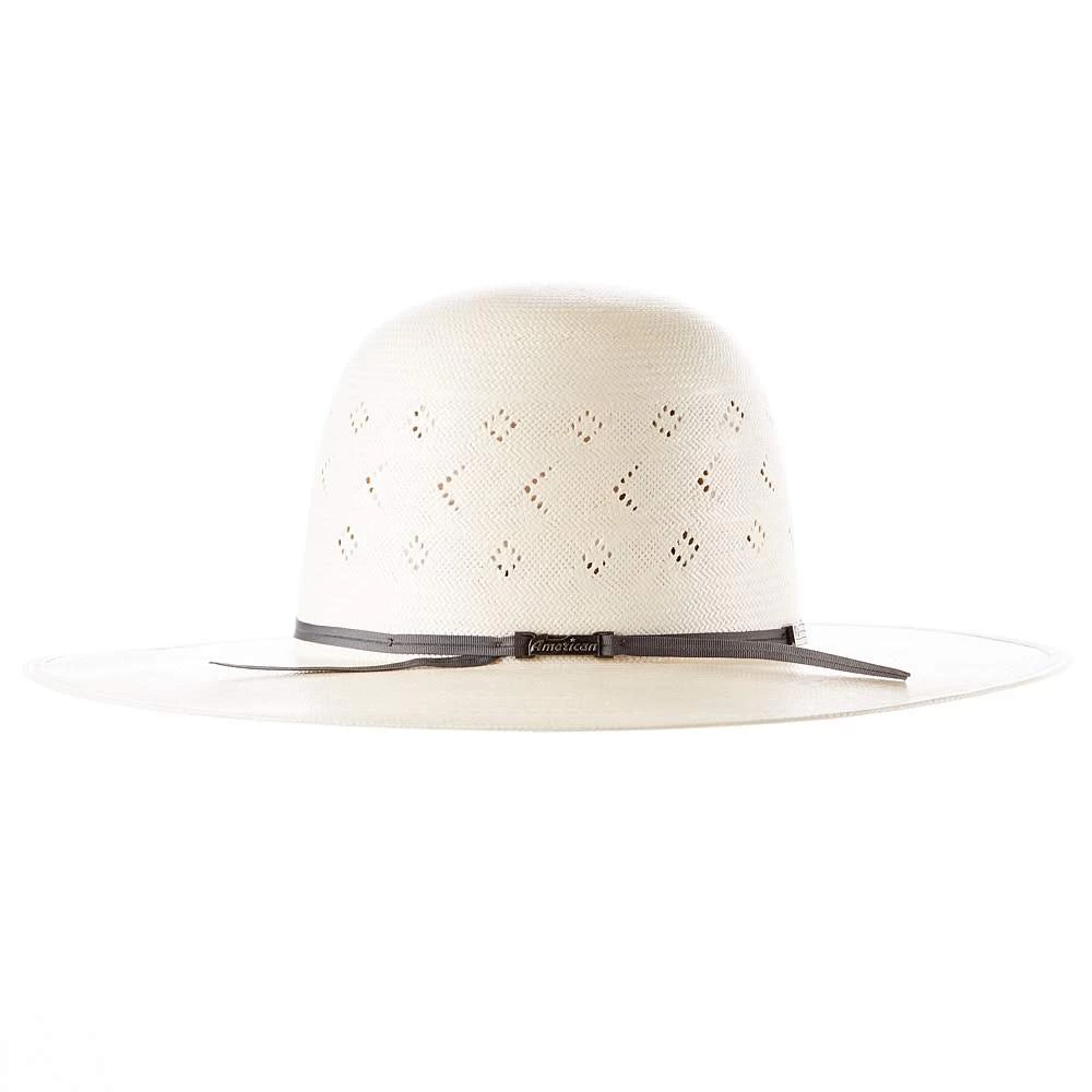 American Hats AHC 5200 2 Cord Steel 4 1/4in. Brim Open Crown Straw Cowboy Hat 3 American Hats AHC 5200 2 Cord Steel 4 1/4in. Brim Open Crown Straw Cowboy Hat - Image 3