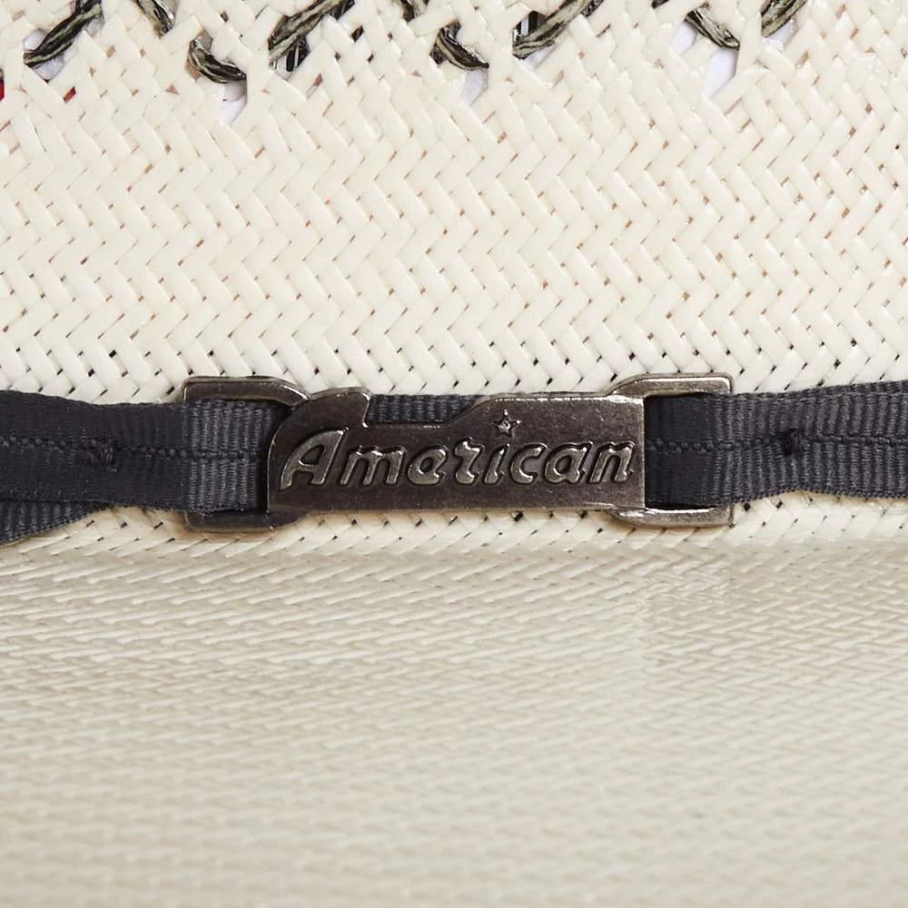 American Hats AHC 5200 2 Cord Steel 4 1/4in. Brim Open Crown Straw Cowboy Hat 2 American Hats AHC 5200 2 Cord Steel 4 1/4in. Brim Open Crown Straw Cowboy Hat - Image 2