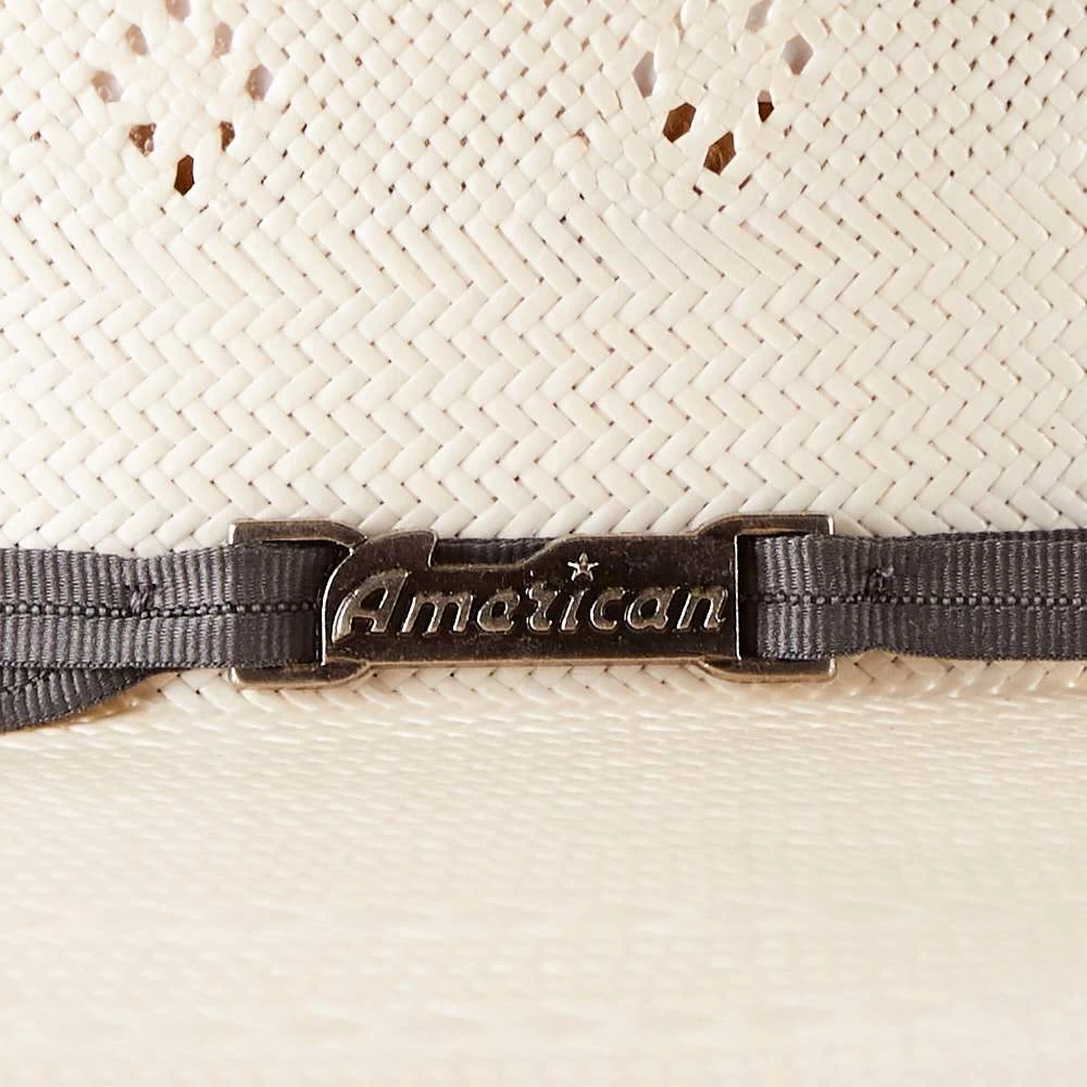 American Hats AHC 5200 2 Cord Steel 4 1/4in. Brim Open Crown Straw Cowboy Hat 4 American Hats AHC 5200 2 Cord Steel 4 1/4in. Brim Open Crown Straw Cowboy Hat - Image 4