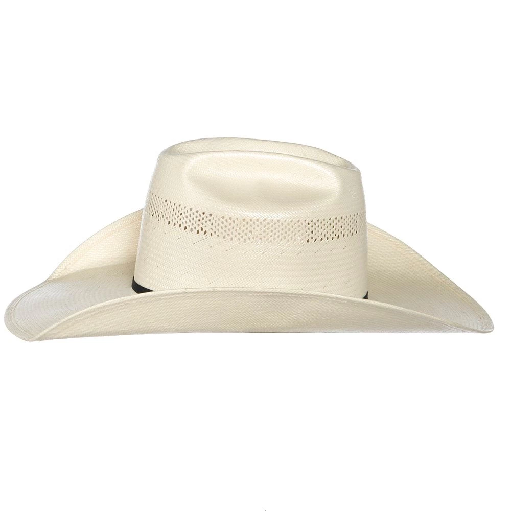 American Hats 20 Star Premium Shantung Open Crown Two Cord Black Band 4-1/4in. Cowboy Hat 3 American Hats 20 Star Premium Shantung Open Crown Two Cord Black Band 4-1/4in. Cowboy Hat - Image 3