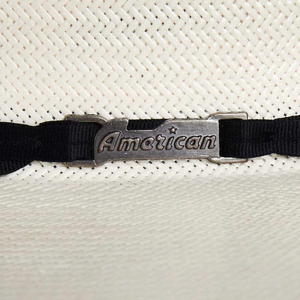 American Hats 20 Star Premium Shantung Open Crown Two Cord Black Band 4-1/4in. Cowboy Hat 4 American Hats 20 Star Premium Shantung Open Crown Two Cord Black Band 4-1/4in. Cowboy Hat - Image 4