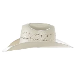American Hats Solid Weave Fancy Vent 4in. Brim Straw Cowboy Hat -Western Cowboy Hat 7210S2CBLK4 21