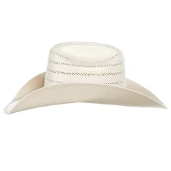 American Hats AHC 7410 Rancher Drilex Vented Solid Weave Fancy Ivory 4 1/4in. Brim Cowboy Hat -Western Cowboy Hat 7410RC2CBLK42 2