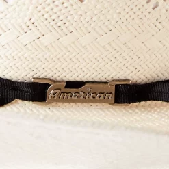 American Hats AHC 7420 2 Cord Black Band 4 1/4in. Brim Straw Cowboy Hat -Western Cowboy Hat 7420RC2CBLK42 3