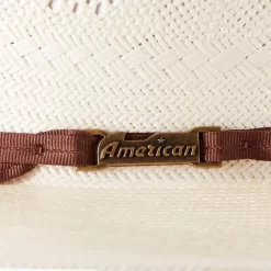 American Hats AHC 7420 2 Cord Chocolate Band 4 1/2in. Brim Open Crown Straw Cowboy Hat -Western Cowboy Hat 7420S2CCHOC45 3