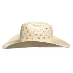 American Hats Fancy Vent With Two Tone Ivory And Tan 4 1/4in. Brim Straw Cowboy Hat -Western Cowboy Hat 7800S2CWHIS42 3