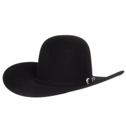 American Hats 7X Black 4 /4in. Brim Open Crown Felt Cowboy Hat -Western Cowboy Hat 7XBLKS42 41