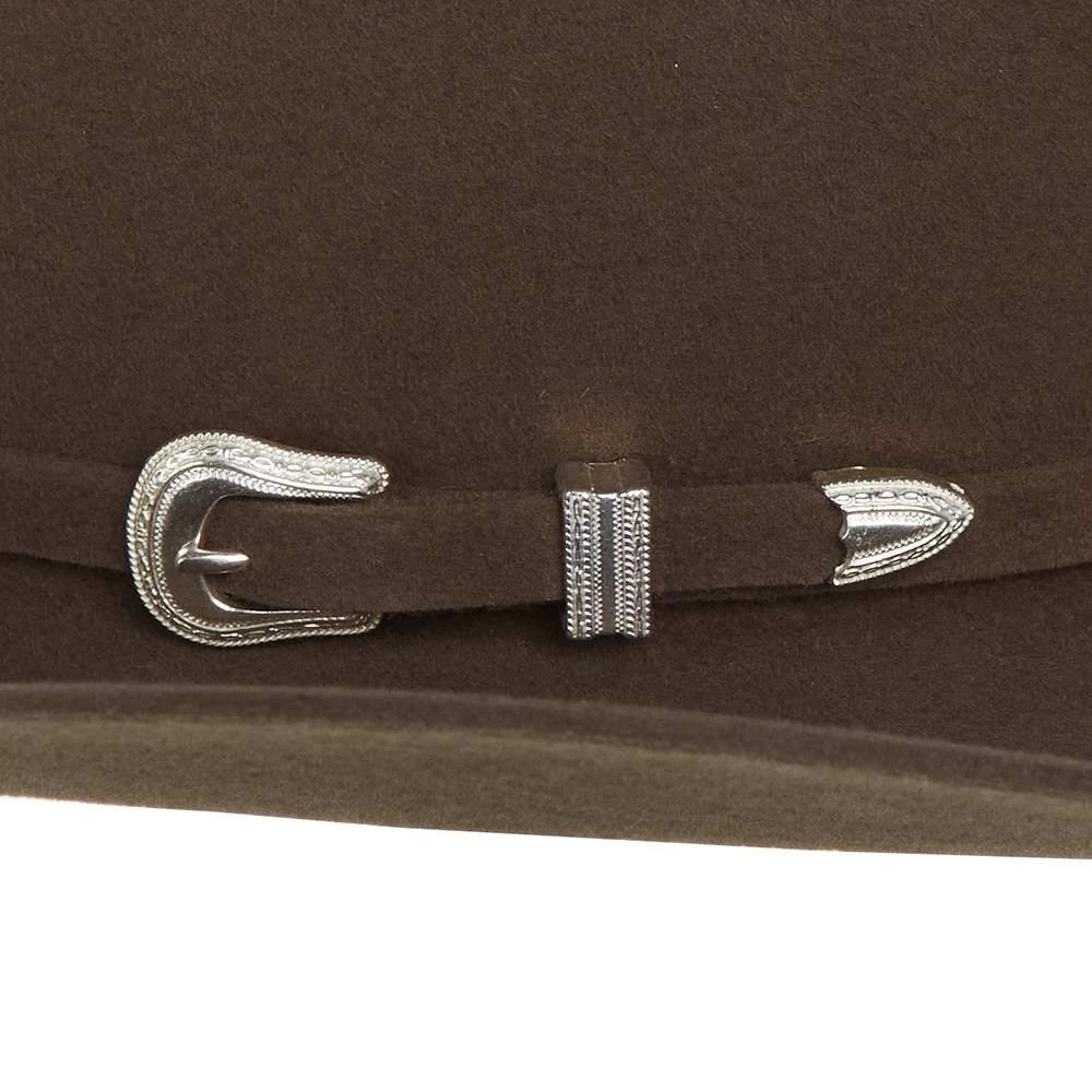 American Hats AHC 7X Pecan Self Band 4 1/4in. Brim Round Oval Open Crown Cowboy Hat 2 American Hats AHC 7X Pecan Self Band 4 1/4in. Brim Round Oval Open Crown Cowboy Hat - Image 2