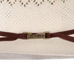 American Hats Ivory 8400 4 1/4in. Brim Rancher Crease Straw Cowboy Hat -Western Cowboy Hat 8400RC2CCH0C42 3