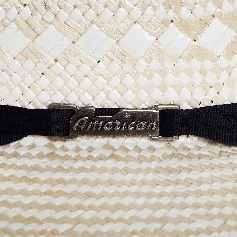 American Hats Poli Rope Tan & Natural Straw 5in. Brim Open Crown Cowboy Hat 2 American Hats Poli Rope Tan & Natural Straw 5in. Brim Open Crown Cowboy Hat - Image 2