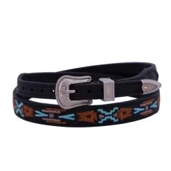 M&F 3/8in Black Aztec Design Hat Band