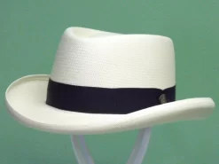 Dobbs Basino Shantung Straw Gambler Hat