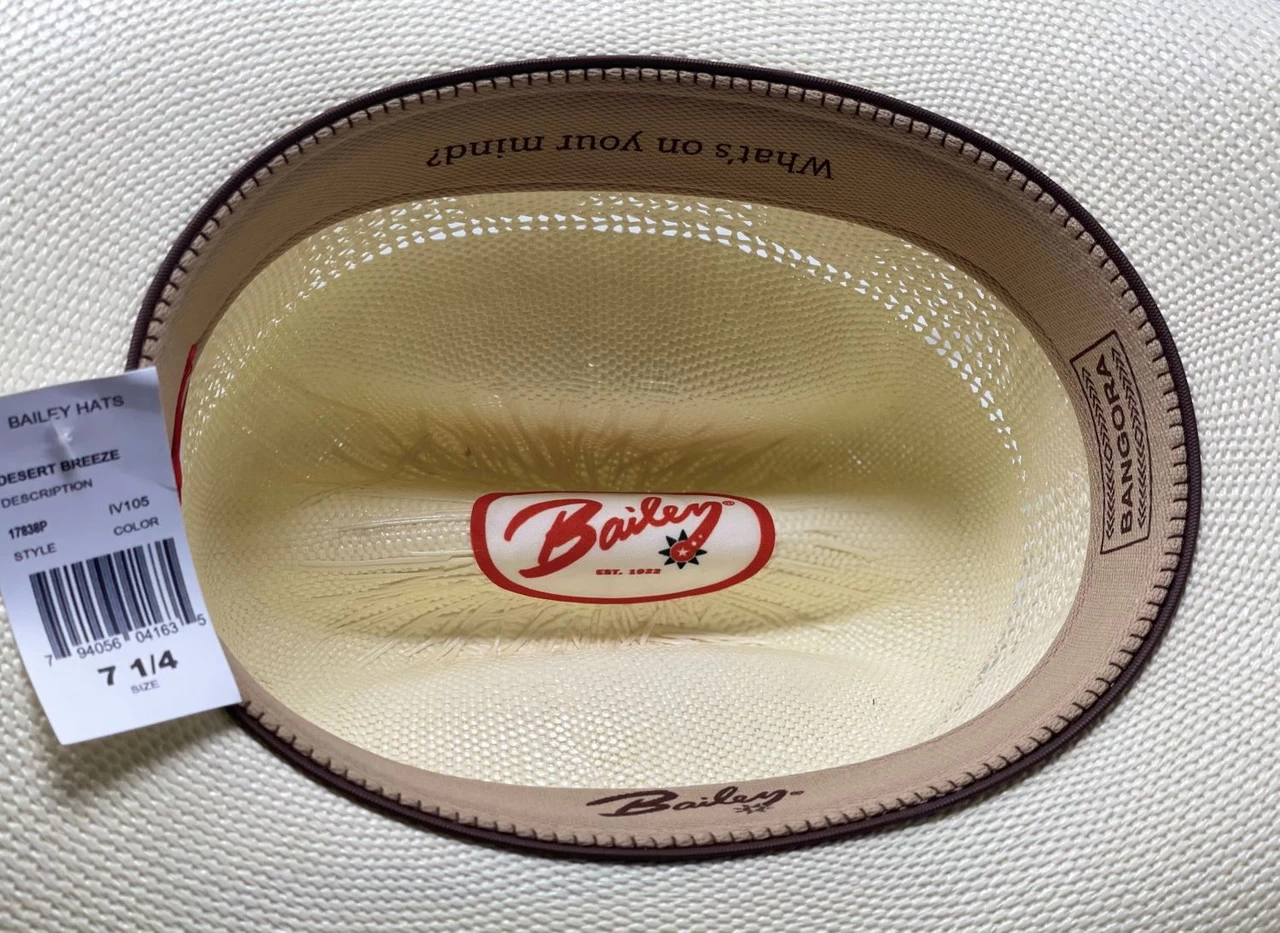 Bailey Desert Breeze Bangora Straw Cowboy Hat 4 Bailey Desert Breeze Bangora Straw Cowboy Hat - Image 4