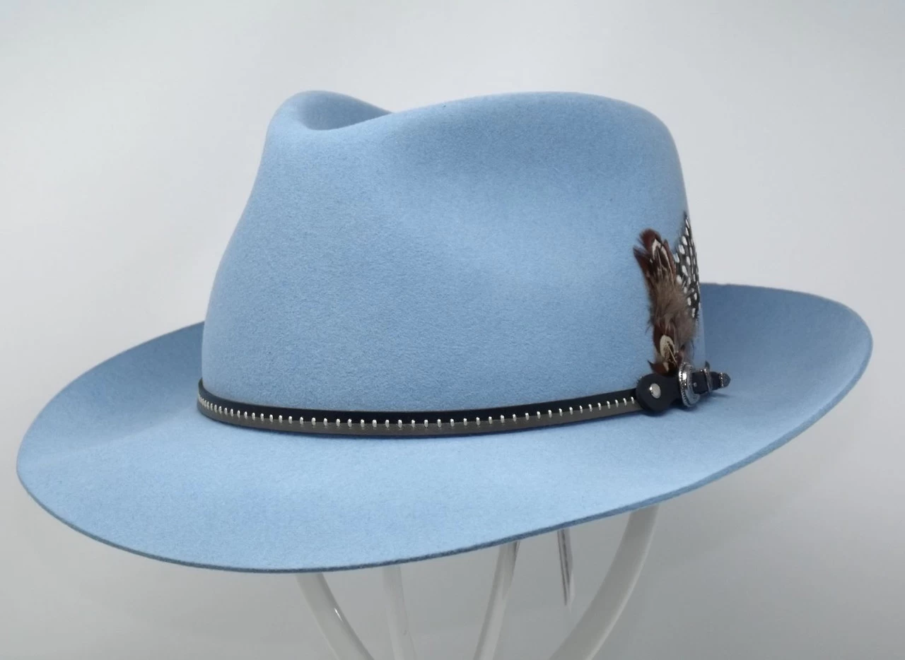 Biltmore Erte Fur Felt Western Fedora Hat 2 Biltmore Erte Fur Felt Western Fedora Hat - Image 2