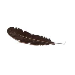 A Cowpokes Crown Leather Tooled Feather Hat Accessory -Western Cowboy Hat FEATHER LEATHER 3